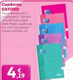 Alcampo Oxford cuaderno oferta