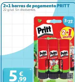 Alcampo Pritt barras de pegamento oferta