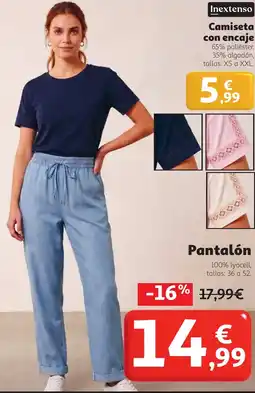 Alcampo Inextenso camiseta con encaje oferta