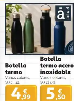Alcampo Botella termo acero inoxidable oferta
