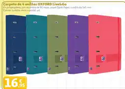 Alcampo Oxford carpeta de 4 anillas live&go oferta