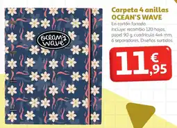 Alcampo Ocean's Wave carpeta 4 anillas oferta