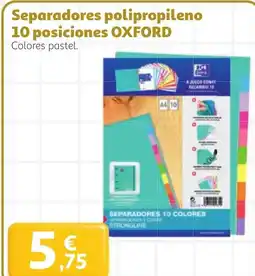 Alcampo Oxford separadores polipropileno 10 posiciones oferta