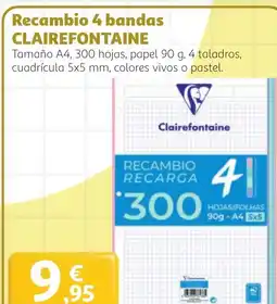 Alcampo Clairefontaine recambio 4 bandas oferta