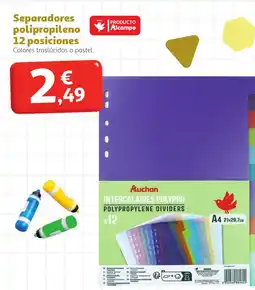 Alcampo Auchan separadores polipropileno 12 posiciones oferta