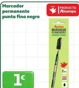 Alcampo Auchan marcador permanente punta fina negro oferta
