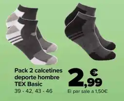 Carrefour tex basic calcetines deporte hombre oferta
