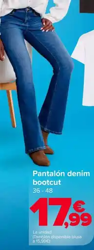 Carrefour Pantalón denim bootcut oferta