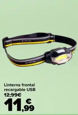 Carrefour Etoplife linterna frontal recargable usb oferta