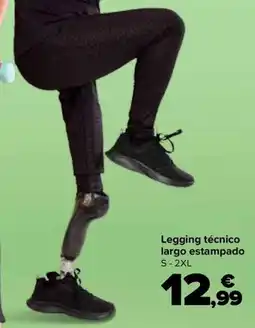 Carrefour Legging técnico largo estampado oferta