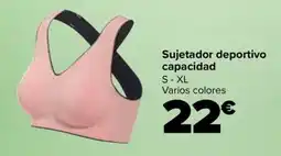 Carrefour Sujetador deportivo capacidad oferta