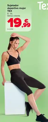 Carrefour Tex Sujetador deportivo mujer oferta