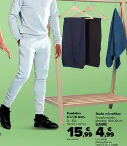 Carrefour Pantalón french terry oferta