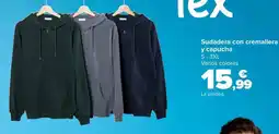 Carrefour Tex sudadera con cremallera y capucha oferta