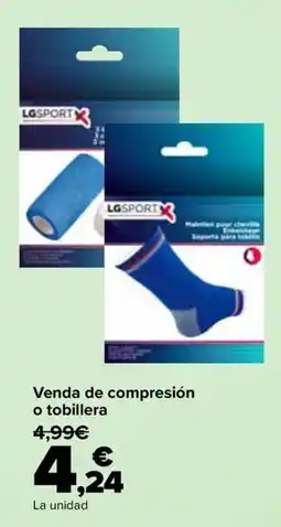Carrefour Lg sport venda de compresión o tobillera oferta