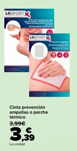Carrefour Lg sport cinta prevencion ampollas o parche termico oferta