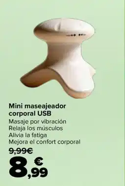 Carrefour Mini masejador corporal USB oferta