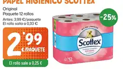 AhorraMas scottex papel higienico original oferta