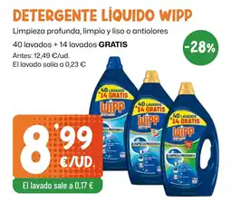 AhorraMas Detergente líquido wipp oferta