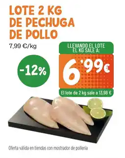 AhorraMas Lote 2 kg de pechuga de pollo oferta