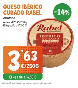 AhorraMas Rabel queso ibérico curado afrutado oferta