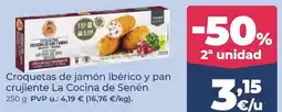 La Sirena La Cocina de Senén croquetas de jamón ibérico y pan crujiente oferta
