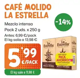 AhorraMas Café molido la estrella oferta