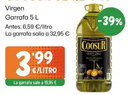 AhorraMas Coosur aceite de oliva virgen oferta