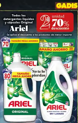 Gadis Ariel Original todos los detergentes liquidos y capsulas original oferta