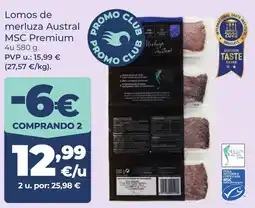 La Sirena Merluza Austral Lomos de merluza Austral oferta
