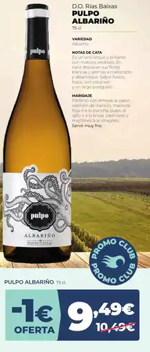 La Sirena Pulpo Albariño D.O. Rías Baixas oferta