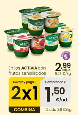 Aliprox activia con frutas señalizados oferta