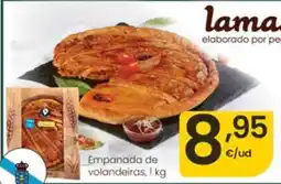 Eroski lama empanada de volandeiras oferta