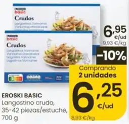 Eroski eroski basic langostino crudo oferta