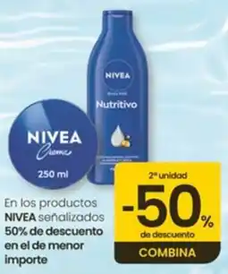 Aliprox Nivea señalizados en los productos oferta