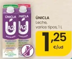 Eroski Únicla leche varios tipos oferta
