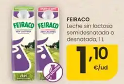 Eroski Feiraco leche sin lactosa semidesnatada o desnatada oferta