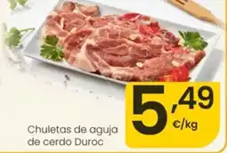 Eroski Chuletas de aguja de cerdo Duroc oferta