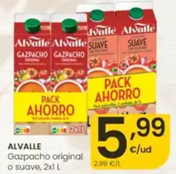Eroski Alvalle gazpacho original o suave oferta
