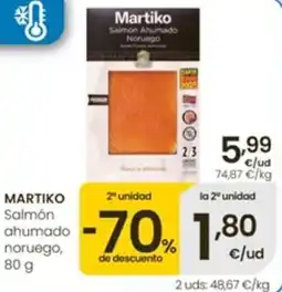 Eroski Martiko salmón ahumado noruego oferta
