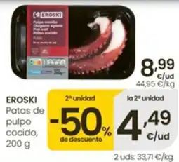 Eroski Eroski patas de pulpo cocido oferta