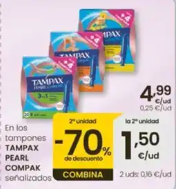Eroski tampax pearl compak oferta