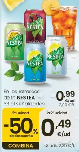 Eroski Nestea refrescos de té oferta