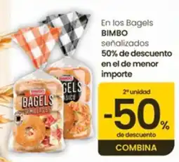 Eroski Bimbo bagels en los señaliñados oferta