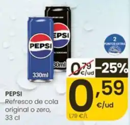 Eroski Pepsi refresco de cola original o zero oferta