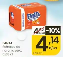 Eroski Fanta refresco de naranja zero oferta