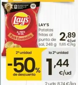 Eroski Lay's patatas fritas al punto de sal oferta