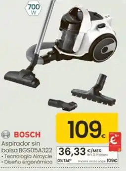Eroski Bosch aspirador sin bolsa BGS05A322 oferta