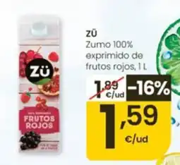 Eroski Zü zumo 100% exprimido de frutos rojos oferta