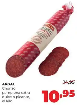 Alimerka Argal chorizo pamplona extra dulce o picante oferta